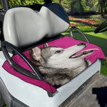 Cute Alaskan Malamute Print Golf Cart Seat Cover