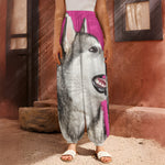 Cute Alaskan Malamute Print Harem Pants