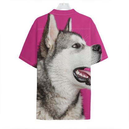Cute Alaskan Malamute Print Hawaiian Shirt