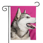 Cute Alaskan Malamute Print House Flag