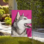 Cute Alaskan Malamute Print House Flag