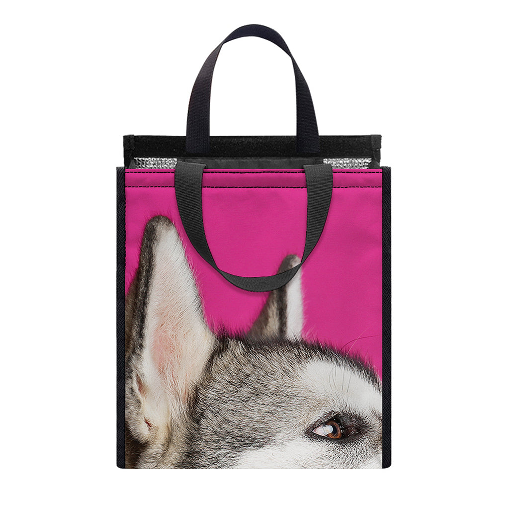 Cute Alaskan Malamute Print Insulated Lunch Tote