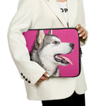 Cute Alaskan Malamute Print Laptop Sleeve