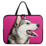 Cute Alaskan Malamute Print Laptop Sleeve With Handle