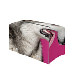 Cute Alaskan Malamute Print Leather Tissue Box Cover