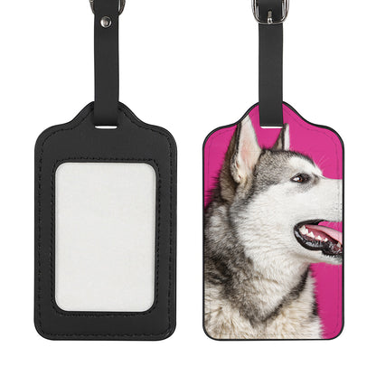 Cute Alaskan Malamute Print Luggage Tag