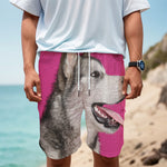 Cute Alaskan Malamute Print Men's Cargo Shorts