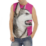 Cute Alaskan Malamute Print Men's Fitness Tank Top