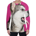Cute Alaskan Malamute Print Men's Long Sleeve T-Shirt