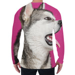 Cute Alaskan Malamute Print Men's Long Sleeve T-Shirt
