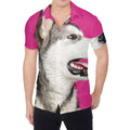 Cute Alaskan Malamute Print Men's Shirt