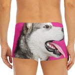 Cute Alaskan Malamute Print Men's Short Boxer Briefs