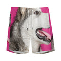 Cute Alaskan Malamute Print Men's Athletic Shorts