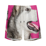 Cute Alaskan Malamute Print Men's Sports Shorts