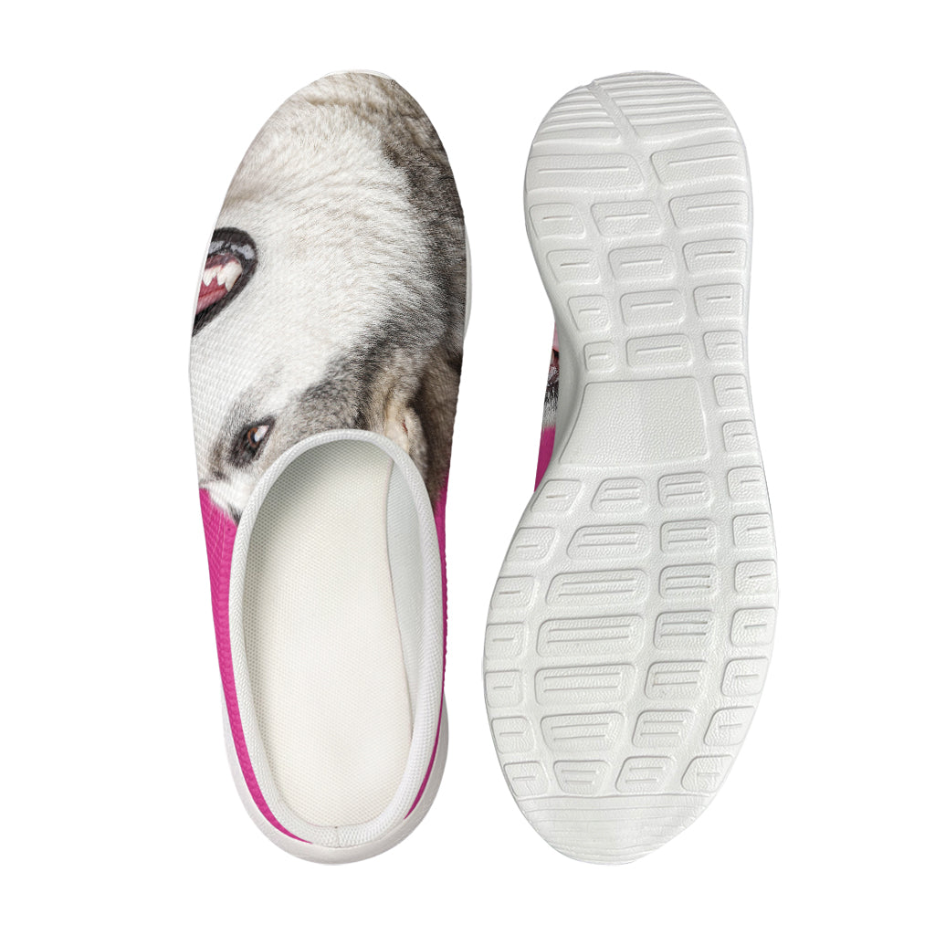 Cute Alaskan Malamute Print Mesh Casual Shoes