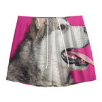 Cute Alaskan Malamute Print Mesh Shorts
