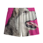 Cute Alaskan Malamute Print Mesh Shorts