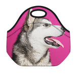 Cute Alaskan Malamute Print Neoprene Lunch Bag