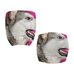 Cute Alaskan Malamute Print Office Chair Cover