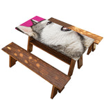 Cute Alaskan Malamute Print Picnic Table Cover