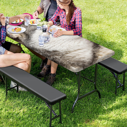 Cute Alaskan Malamute Print Picnic Table Cover