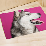 Cute Alaskan Malamute Print Polyester Doormat