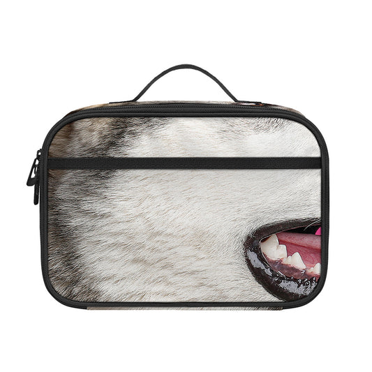 Cute Alaskan Malamute Print Portable Lunch Bag