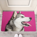 Cute Alaskan Malamute Print Rubber Doormat