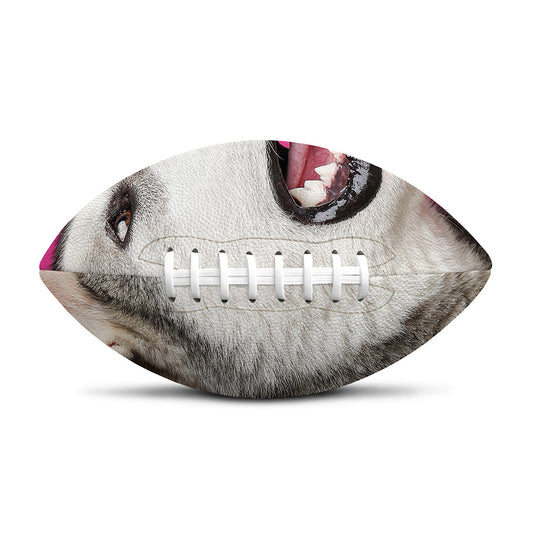 Cute Alaskan Malamute Print Rugby Ball