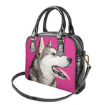 Cute Alaskan Malamute Print Shoulder Handbag