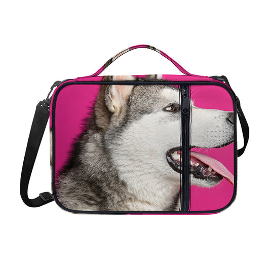 Cute Alaskan Malamute Print Shoulder Strap Bible Bag