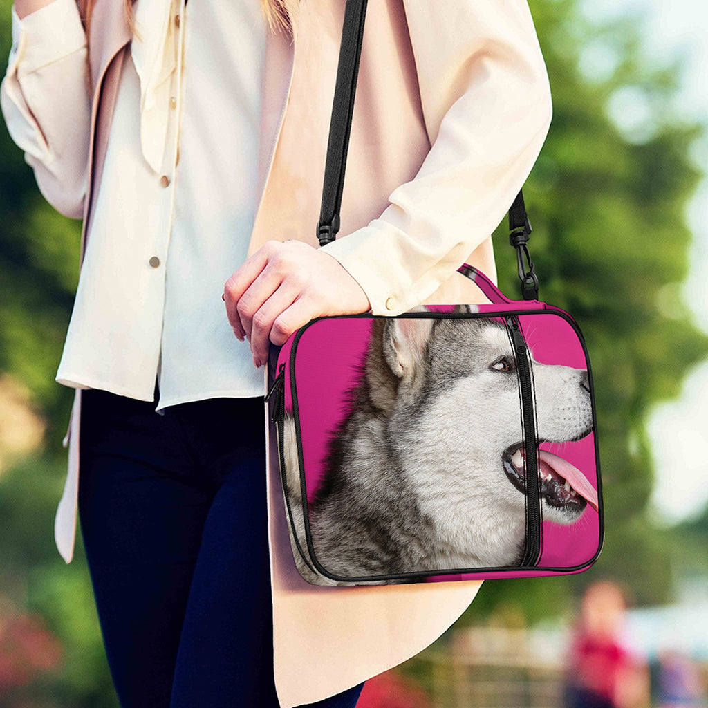 Cute Alaskan Malamute Print Shoulder Strap Bible Bag