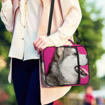 Cute Alaskan Malamute Print Shoulder Strap Bible Bag