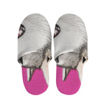 Cute Alaskan Malamute Print Slippers