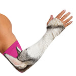 Cute Alaskan Malamute Print Sun Protection Arm Sleeves