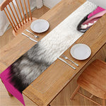 Cute Alaskan Malamute Print Table Runner