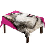 Cute Alaskan Malamute Print Tablecloth