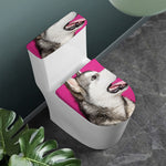 Cute Alaskan Malamute Print Toilet Lid And Tank Cover Set