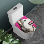 Cute Alaskan Malamute Print Toilet Lid Cover
