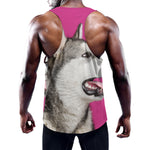 Cute Alaskan Malamute Print Training Tank Top