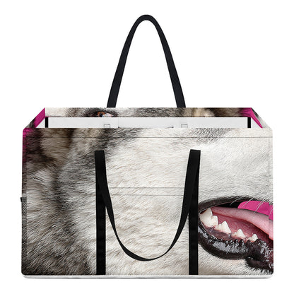 Cute Alaskan Malamute Print Utility Tote Bag