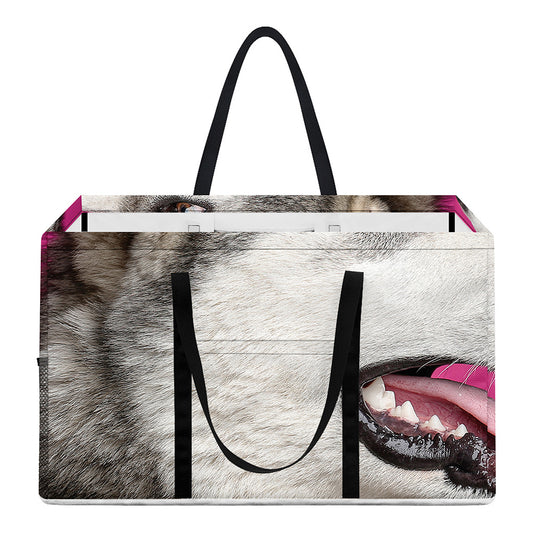 Cute Alaskan Malamute Print Utility Tote Bag