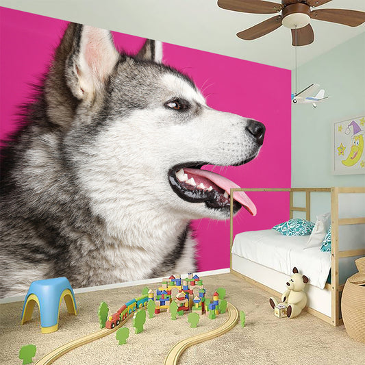Cute Alaskan Malamute Print Wall Sticker