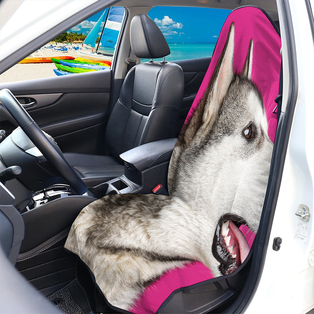 Cute Alaskan Malamute Print Waterproof Car Seat Cover