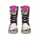 Cute Alaskan Malamute Print Winter Boots
