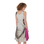 Cute Alaskan Malamute Print Women's Sleeveless Dress