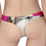 Cute Alaskan Malamute Print Women's Thong