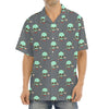 Cute Alien With Bow Tie Print Aloha Shirt