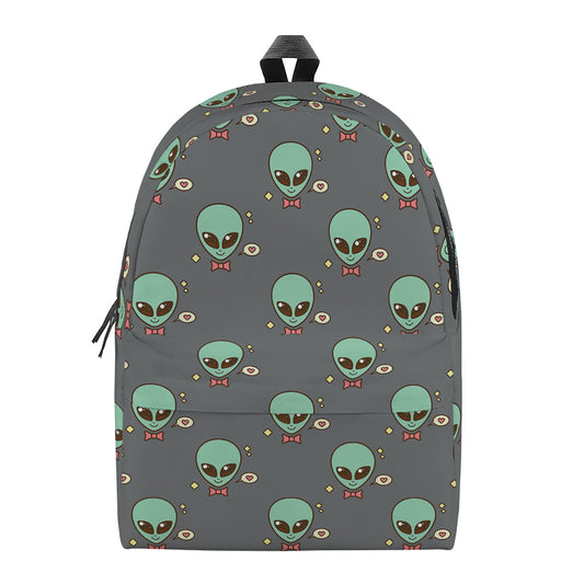 Cute Alien With Bow Tie Print Backpack