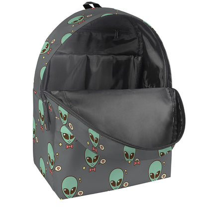 Cute Alien With Bow Tie Print Backpack